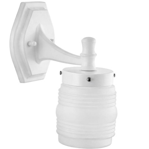 Arandela de Parede Jardins com Globo Timoneiro Leitoso 16x28cm Branco Bivolt E27 Dital