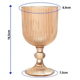 Jogo com 6 Taças Nordic de Vidro Âmbar de Agua ou Suco 350ml - 2