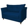 Namoradeira Decorativa Isis Pés Trapézio Suede Azul Marinho - DS Estofados - 3