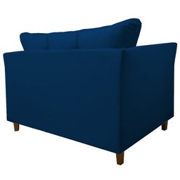 Namoradeira Decorativa Isis Pés Trapézio Suede Azul Marinho - DS Estofados - 4