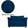 Namoradeira Decorativa Isis Pés Trapézio Suede Azul Marinho - DS Estofados - 5