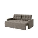 Ver imagem 4 de Sofá Cama 3 Lugares Casal 2,20 Mts Linho Nayla Matrix Cor:linho Grosso Marrom