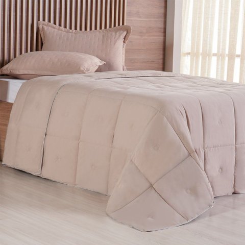 Edredom Queen Toque de Plumas 260 Fios New 220x240cm Linho