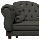 Ver imagem 2 de Kit Divã Cancun 185cm Braço Direito + 2 Poltronas Genesis com Strass Suede: Marrom