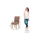 Ver imagem 5 de Conjunto: Mesa Sala Jantar Lins C/ Tampo Madeirado Reto 160x90cm e 6 Cadeiras Esther Nature/linho