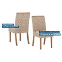 Ver imagem 3 de Conjunto: Mesa Sala Jantar Lins C/ Tampo Madeirado Reto 160x90cm e 6 Cadeiras Esther Nature/linho