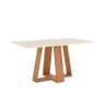 Conjunto: Mesa Sala Jantar Lins C/ Tampo Madeirado Reto 160x90cm e 6 Cadeiras Esther Nature/linho - 7