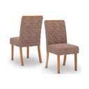 Ver imagem 6 de Conjunto: Mesa Sala Jantar Lins C/ Tampo Madeirado Reto 160x90cm e 6 Cadeiras Esther Nature/linho