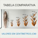 Ver imagem 2 de Adesivo Floral Boho Laranja Estilo Nórdico 75x150 Minimalista Mod.04