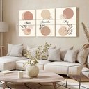 Ver imagem 3 de Kit 3 Quadro Decorativo Moderno Flor Casa Sala Gratidão Amor Paz 28x20