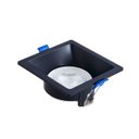 Ver imagem 2 de Kit 05 Spots Embutir Quadrado Recuado Preto 9,4cm LED 6W 6500k Bivolt