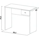 Ver imagem 3 de Escrivaninha Mesa Escritório Me 404 1 Gaveta 90,5cm Castanho Marrom