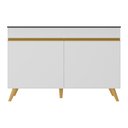 Ver imagem 4 de Balcão Cozinha Gabinete Pia 120 cm 2 Portas Veneza Multimóveis MP3738 Branco