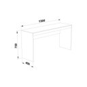 Ver imagem 3 de Escrivaninha Mesa Escritório Reta 150cm ME401