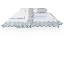 Jogo de Cama Solteiro 300 Fios Turmalina - Marken Fassi Branco/Verde - 2