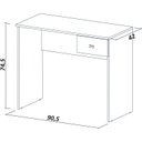 Ver imagem 3 de Escrivaninha Mesa Escritório ME404 1 Gaveta 90,5cm Branco