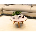 Ver imagem 3 de Mesa de Centro e Lateral Apoio para Sala Tripe Redonda Retro