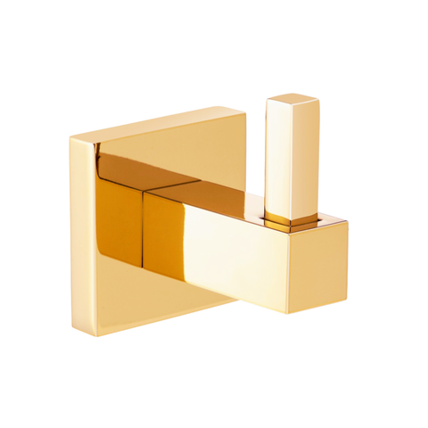 Cabide Simples Porta Toalha Roupa Gancho Suporte de Parede Banheiro Lavatório Lavabo Dourado
