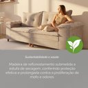 Ver imagem 7 de Sofá Living 4 Lugares Veludo 250cm Bege Belmonte