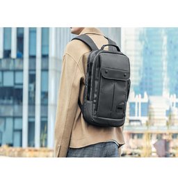Mochila Pasta Entrada USB Notebook 15.6 Poliéster Preto Arctic Hunter - Preto - 7