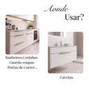 Ver imagem 5 de Puxador Kit 20 Clean Reto 30cm Moderno para Armário Gaveta - Ouro
