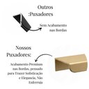 Ver imagem 4 de Puxador Kit 20 Clean Reto 30cm Moderno para Armário Gaveta - Ouro