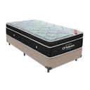 Ver imagem 1 de Cama Box Solteiro Bege e Colchão Elegant Superpocket Molas Ensacadas Ortobom