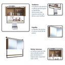 Ver imagem 5 de Armário Espelheira para Banheiro 80cm com 1 Prateleira Externa e Toalheiro Estilo Industrial P1043 M