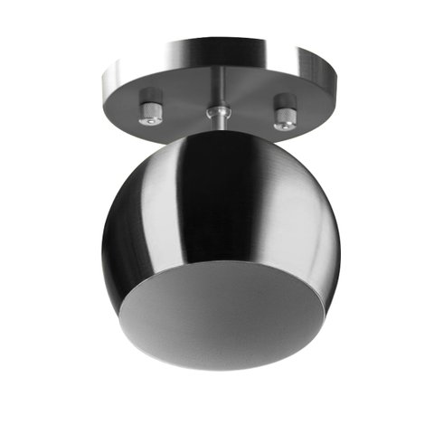 Lustre Plafon Bola 15 cm Redonda Escovado