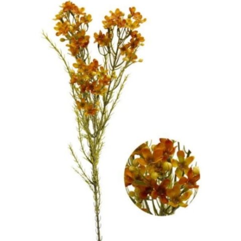 Haste de Flor Artificial Asteraceae Laranja 72 Cm