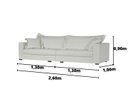 Ver imagem 2 de Sofá 3 Lugares King Size - LOG018:BRANCO