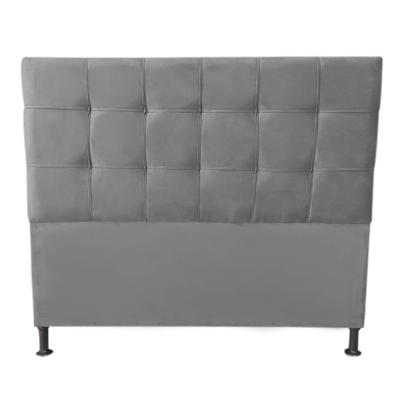Cabeceira Cama Box King 195cm Maya Suede Cinza - Sheep Estofados - Cinza - 2