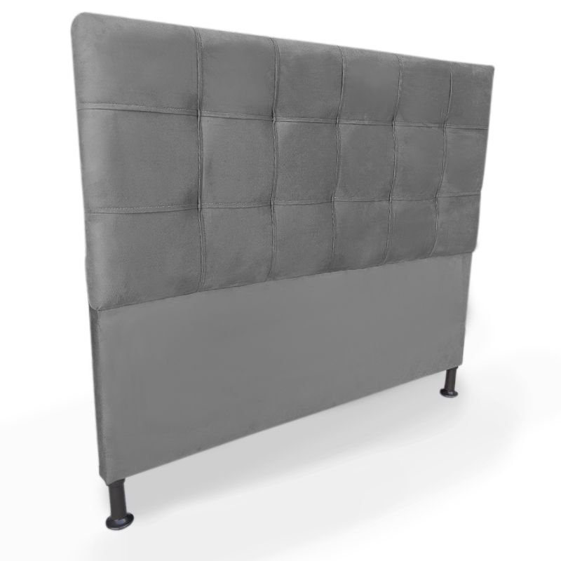 Cabeceira Cama Box King 195cm Maya Suede Cinza - Sheep Estofados - Cinza - 1