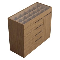 Cômoda Sevilha Atacama e Guarda Roupa Casal Coimbra 2005138 Atacama Grafite - Aramóveis - 5