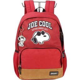 Mochila Escolar Snoopy Joe Cool Vinho Ms46724sn - Luxcel - 1