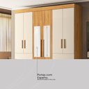 Ver imagem 7 de Guarda-Roupa 10 Portas 4 Guavetas Vizanno com Espelho Elite Marrom/Cinamon/Off-White