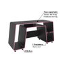 Mesa Escrivaninha Gamer London com 3 Nichos - Preto/Rosa - 3