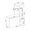 Ver imagem 4 de Mesa Escrivaninha Morada c/ Armário 1 Porta e 1 Gaveta - Escritório Home Office - Demobile 29800:Bra