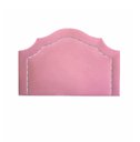 Ver imagem 1 de Cabeceira para Camabox Solteiro Veludo Rosê com Tachas Prata