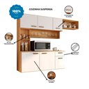 Ver imagem 4 de Cozinha Suspensa com Balcão 6 Portas 1 Gaveta Manu Freijó Uv/off Acetinado - Poliman