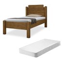 Ver imagem 1 de Cama De Solteiro Ryan Marrom Grenat Com Colchão