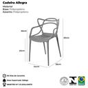 Ver imagem 3 de Cadeira Allegra Design Exclusivo Feita em Polipropileno; para Casa e Comércio