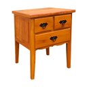 Ver imagem 2 de Mesa Cabeceira 60 cm com 1 Gaveta Madeira Maciça Natural