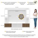 Ver imagem 6 de Estante Com Suporte Tv 65" Prateleiras C/ Espelho Oslo Multimóveis V3385 Branco/Madeirado