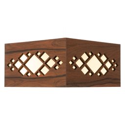 Luminária Decorativa Madeira Plafon Pipa Lite 20cm:Pau Ferro - 7