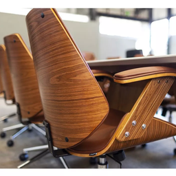 Cadeira de Escritório Ergonômica Giratória Diretor Executiva Couro Lisboa Rivatti Office Marrom - 2