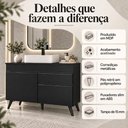 Ver imagem 5 de Balcão Banheiro Retrô MP5539 2 Portas 1 Gaveta MDP 120cm Preto Multimóveis
