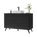 Ver imagem 2 de Balcão Banheiro Retrô MP5539 2 Portas 1 Gaveta MDP 120cm Preto Multimóveis
