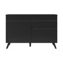 Ver imagem 3 de Balcão Banheiro Retrô MP5539 2 Portas 1 Gaveta MDP 120cm Preto Multimóveis