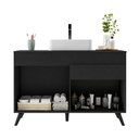 Ver imagem 4 de Balcão Banheiro Retrô MP5539 2 Portas 1 Gaveta MDP 120cm Preto Multimóveis